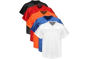 MESOSPERO Youth Blank Football Jerseys for Boys, Kids Athletic Practice Hip Hop Hipste Sports Shirt S-XL