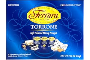 Torrone Nougat Candy, 18 Assorted Pieces (Ferrara) NET WT 7.62 216g
