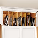 SpaceAid 6 Pack Tray Dividers for Cabinets, Pressboard Kitchen Cookie Baking Sheet Organizer for Cabinet, Vertical Pan and Tr