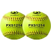 PHINIX Fast-Pitch Softballs Cork Core for Practice, Competitions 11" &amp; 12" Options (COR .47 / Comp.375)