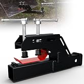Tractor Clamp on Trailer Hitch Receiver, Tractor Bucket Hitch, Non-Slip | 2" Ball Mount Adapter for Tractor Bucket Kubota Deere Bobcat, Bucket Trailer Hitch Attachment, Black