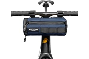 ALMSTHRE Compact Bar Bag – Cosmic Blue | Hard-Shell Bike Handlebar Bag with Waterproof Zipper & Adjustable Straps | Lightweight Bicycle Handlebar Bag, Compatible with Road, Gravel & MTB Bikes