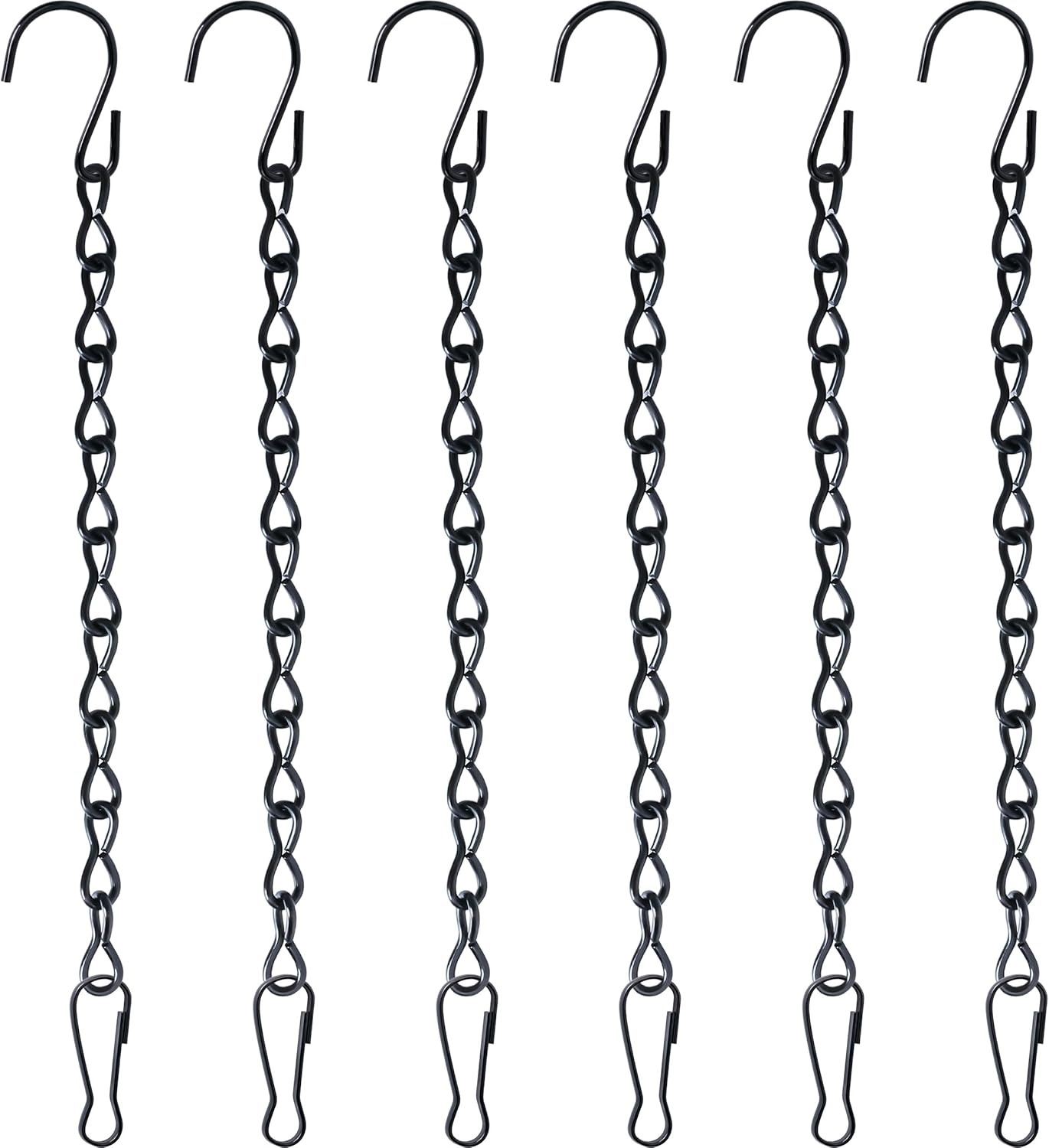 Outdoor Hanging Brackets - VRSS Hanging Chains for Hanging Planter Basket Bird Feeder Lanterns Ornaments Wind Chimes Billboards DIY Crafts (9.5 inch 6pcs)