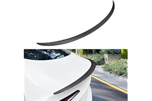 TSLDRV 2025 Upgrade Real Carbon Fiber Spoiler for Tesla Model 3 Highland 2024 2025 Sporty Rear Trunk Lip for Tesla Model 3 Accessories 2024 2025 Matte Black