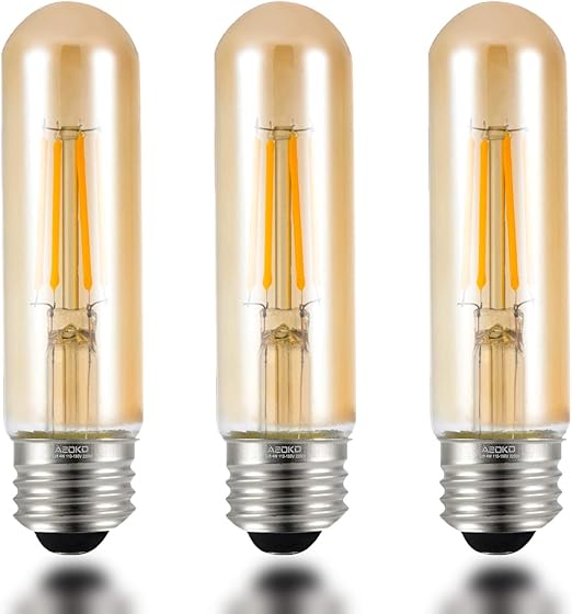 Amazon Co Jp Led エジソン電球 T10 チューブ 電球 調光機能付き ヴィンテージ Led 電球 4w アンティークスタイル 20k 温白色 アンバーガラス Led フィラメント E26 ベース 6個入り 6 Pack Diy Tools Garden