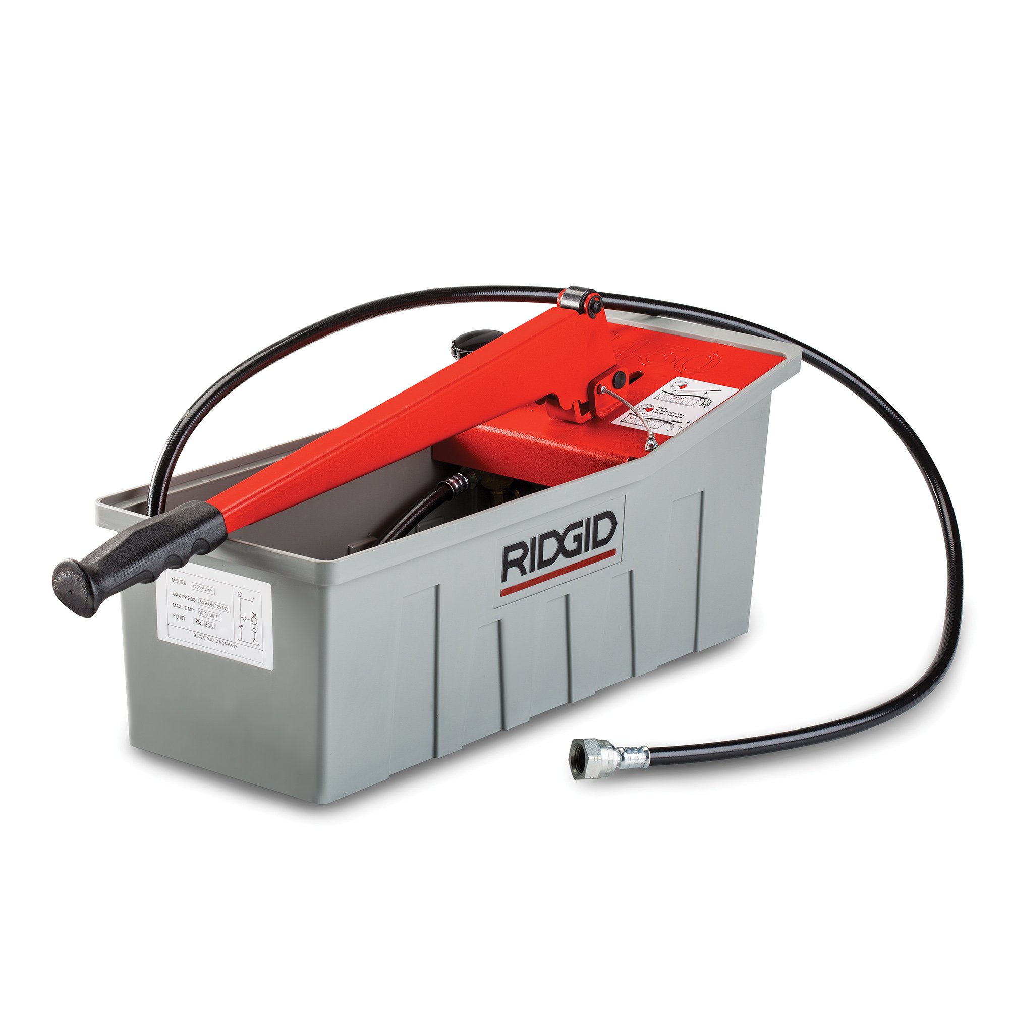 RIDGID 50072 1450 Pressure Test Pump, 725 PSI (50 Bar) Water Pressure