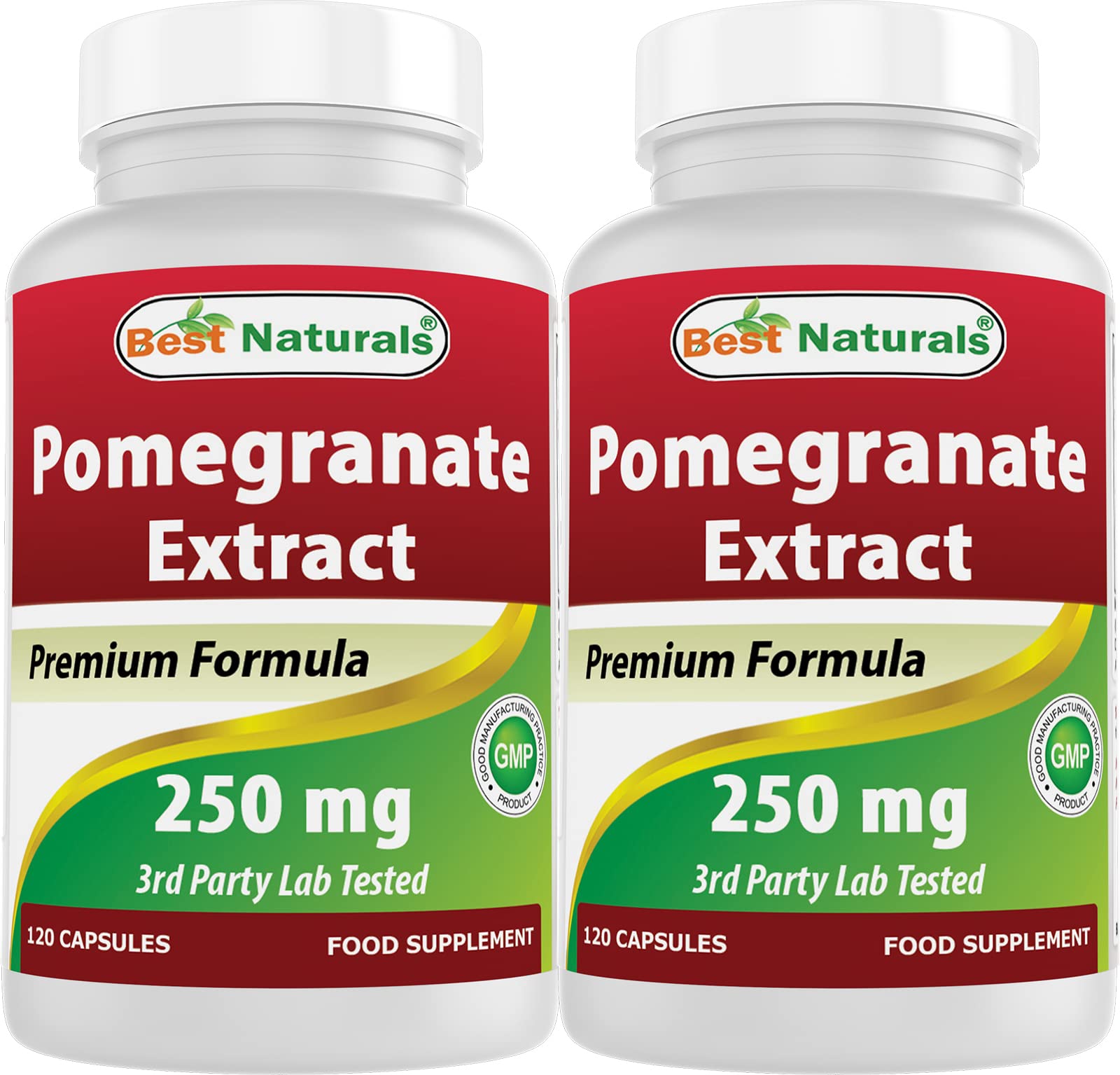 Best Naturals Pomegranate Extract 250 mg 120 Capsules (120 Count (Pack of 2))