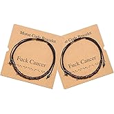 Teniinet Morse Code Bracelet, Vintage Promise Distance Friendship Bracelets Hand Made Beads String Rope Bracelet for Women Men Friend Couples(Cancer 2Pcs)