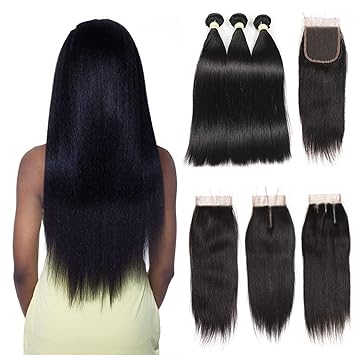 Amazon Com Hair Closure Straight 44 Lace Closure 100 Human Hair
