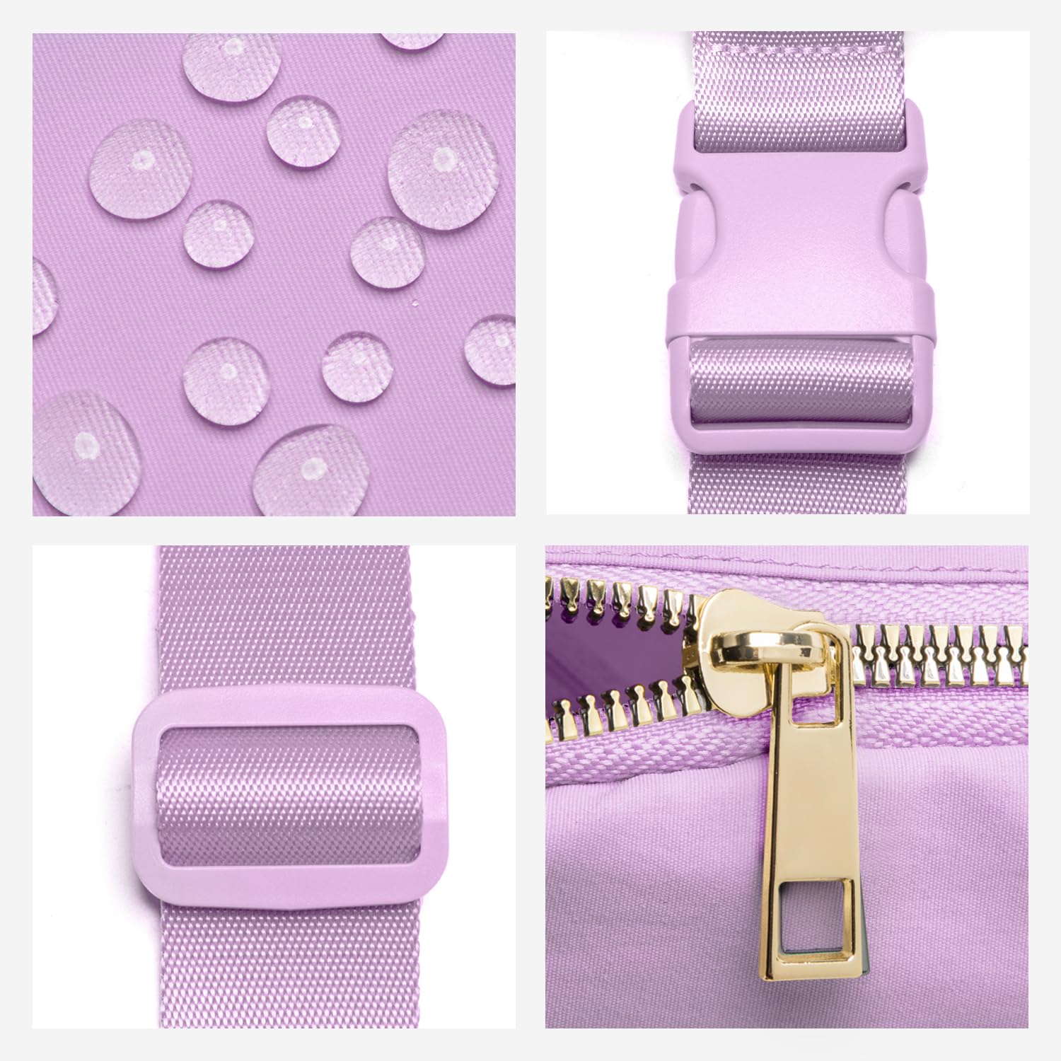 Gitus Initial Belt Bag Fanny Pack Crossbody Bag for Girls Birthday Gifts Age 8-10 Teen Girl Gifts Trend Stuff Personalized Letter Gifts for Daughter Sister (Lavender-A)