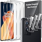 [6 Pack] LK 3 Pack OnePlus 9 Screen Protector + 3 Pack Camera Lens Protector, Tempered Glass, Scratch-Resistant, HD, Case-Fri