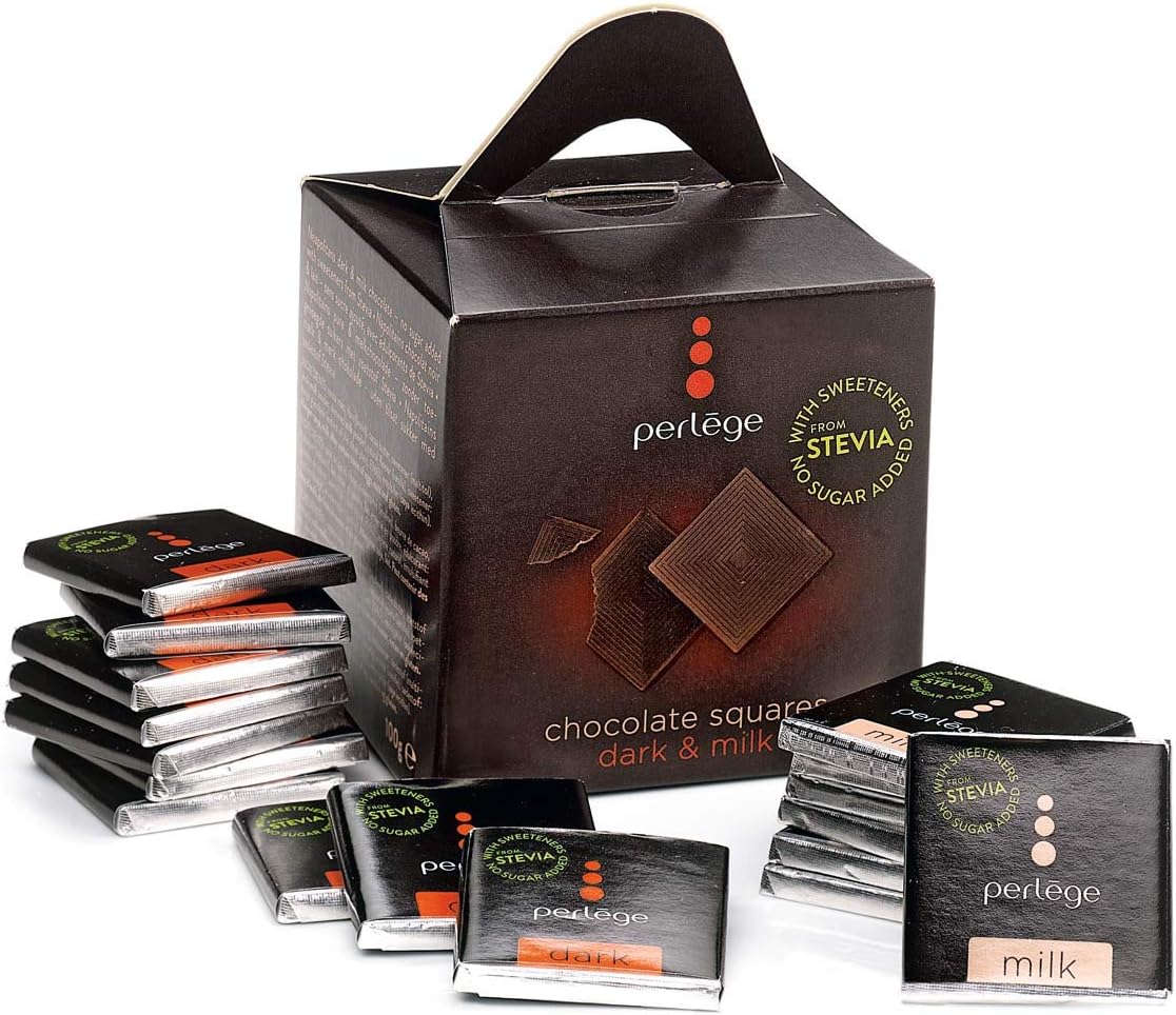 Dark & Milk Chocolate Squares - Perlege Belgian Chocolates Gift Box 100g