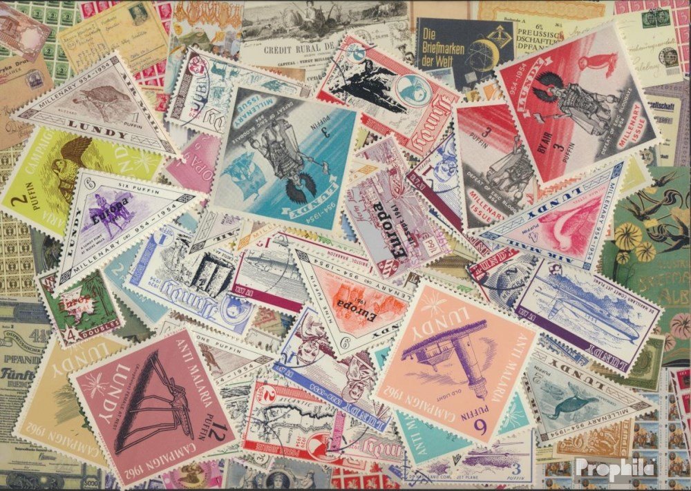 Prophila Collection united kingdom-Lundy 50 various stamps (Stamps for collectors)