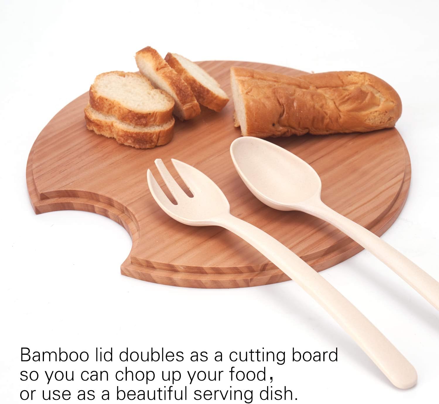 Kitchen & Dining Red Extra Large Serving Bowl Set Bamboo Fiber Material