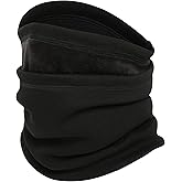 SUNMECI Neck Gaiter Warmer Ski Scarf Windproof Mask - Thick Fleece Neck Warmer Cold Weather Face Mask