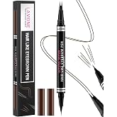 LAVONE 2-in-1 Waterproof Eyebrow Pencil with Brush, Ash Brown | Precise hair-like strokes eyebrow pen, fills in for fuller,natural-looking brows,long-lasting wear, eyebrow pencils for women