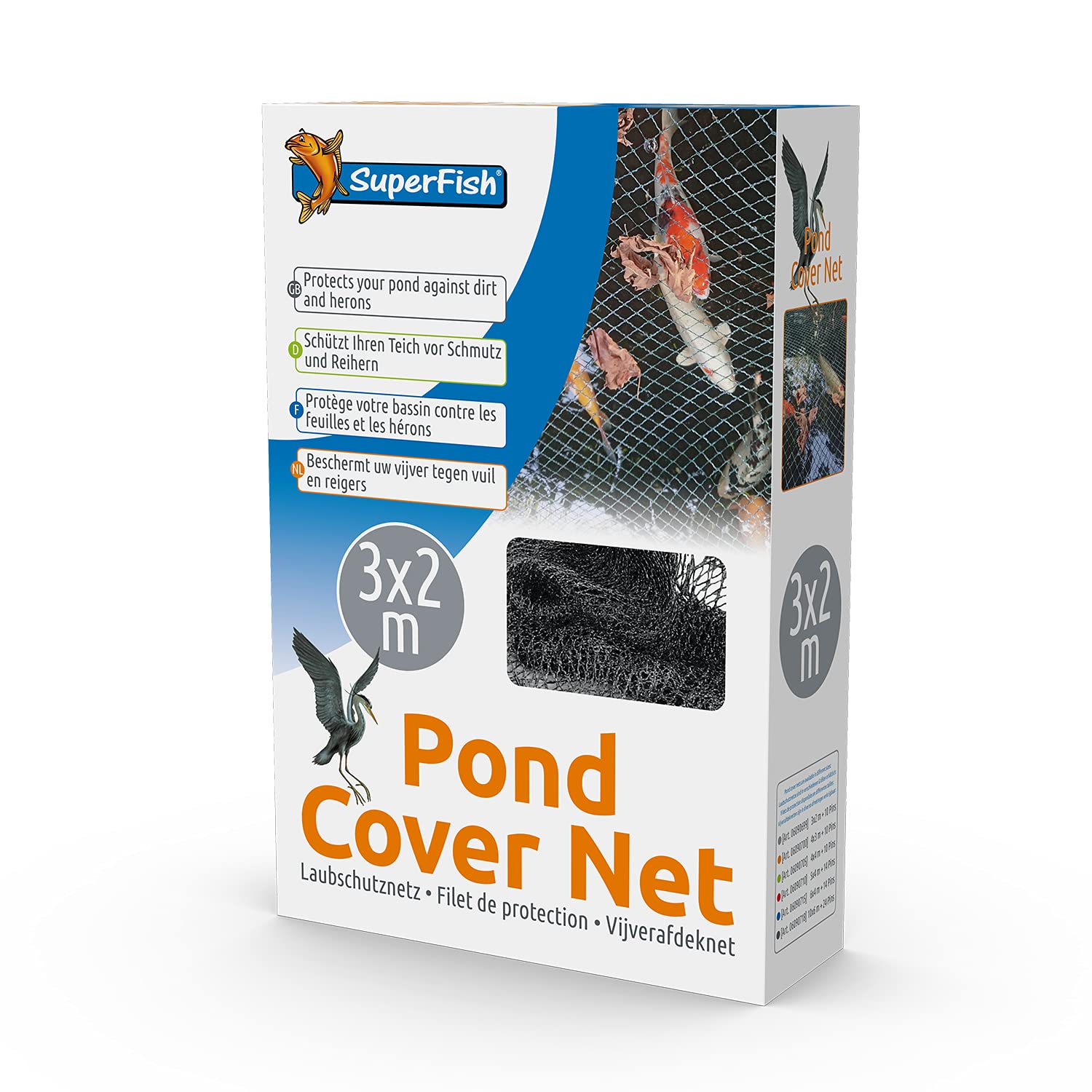 Superfish SuperFish Pond Cover Net With 10 Pegs 3x2m