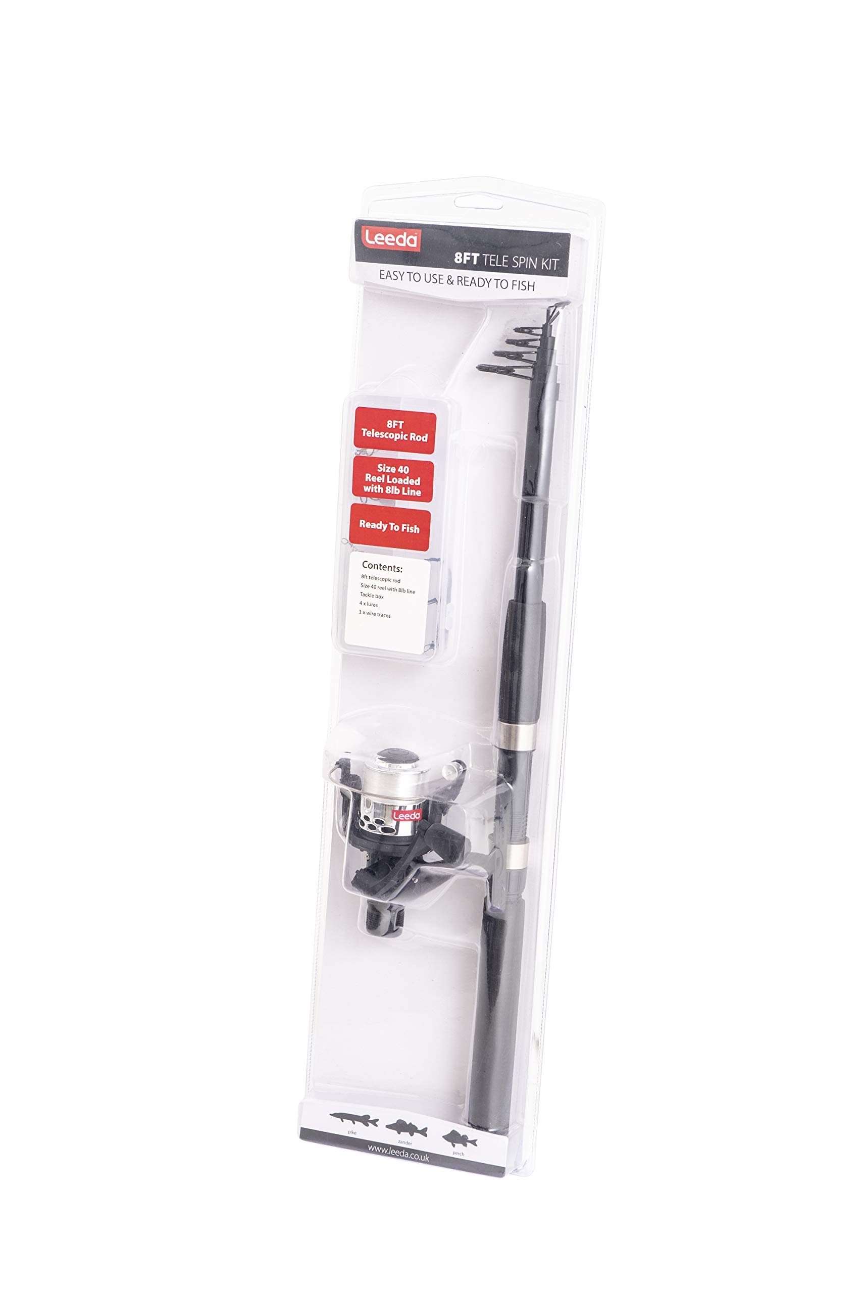 Leeda 8ft Telescopic Spin Fishing Starter Kit