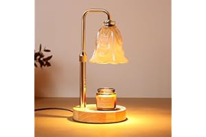 Droyek Candle Warmer Lamp with Timer Electric Candle Warmer Lamp Adjustable Height Candle Warmer Dimmable Wax Warmer Lamp Jar Candles with 2 Bulbs for Home Decor & Office
