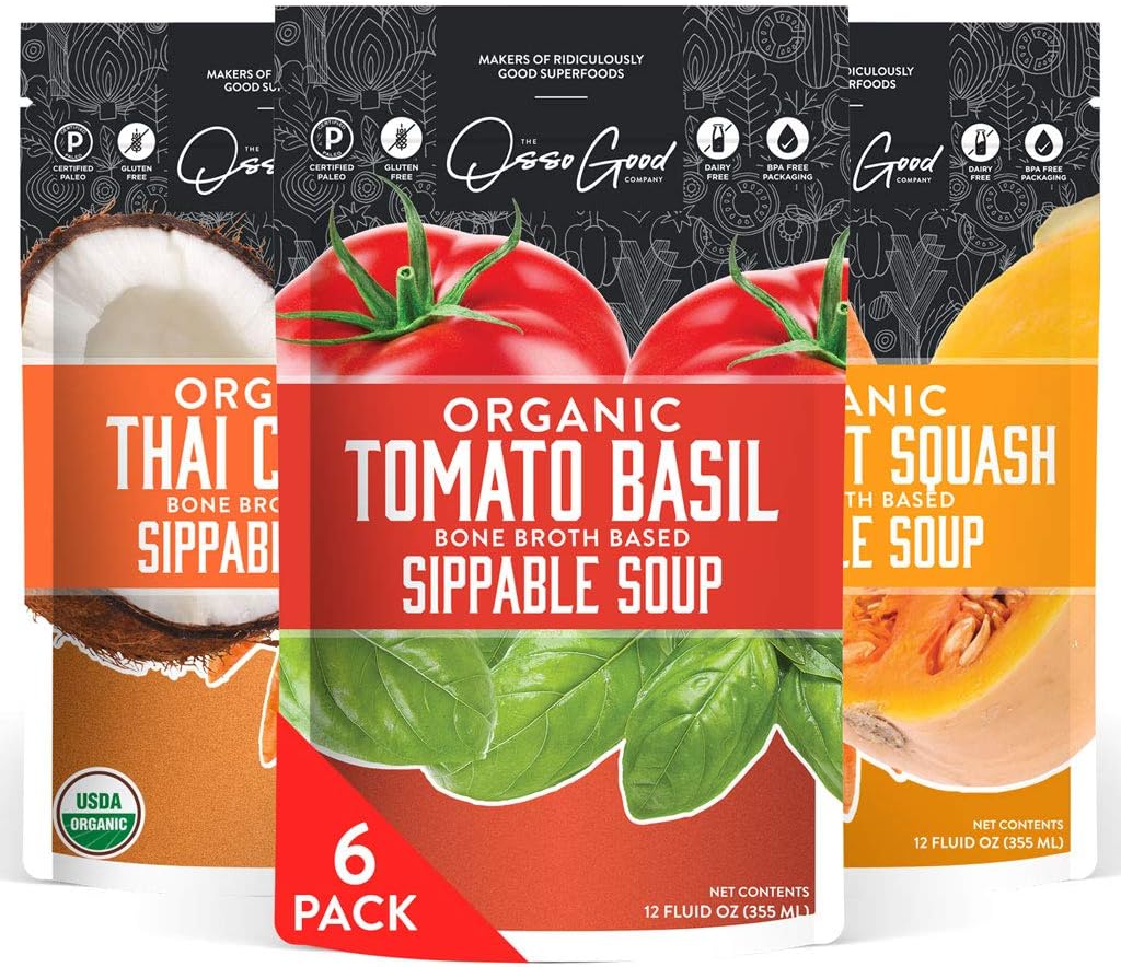 Osso Good Variety Pack Soup, 6 - 12 Ounce Pouches, Ships Frozen