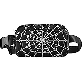 CBBYY Goth Spider Web Fanny Pack for Women Men Crossbody Waist Bag Pack | Adjustable Casual Waist Belt Bag for Travel Running Workout Cycling