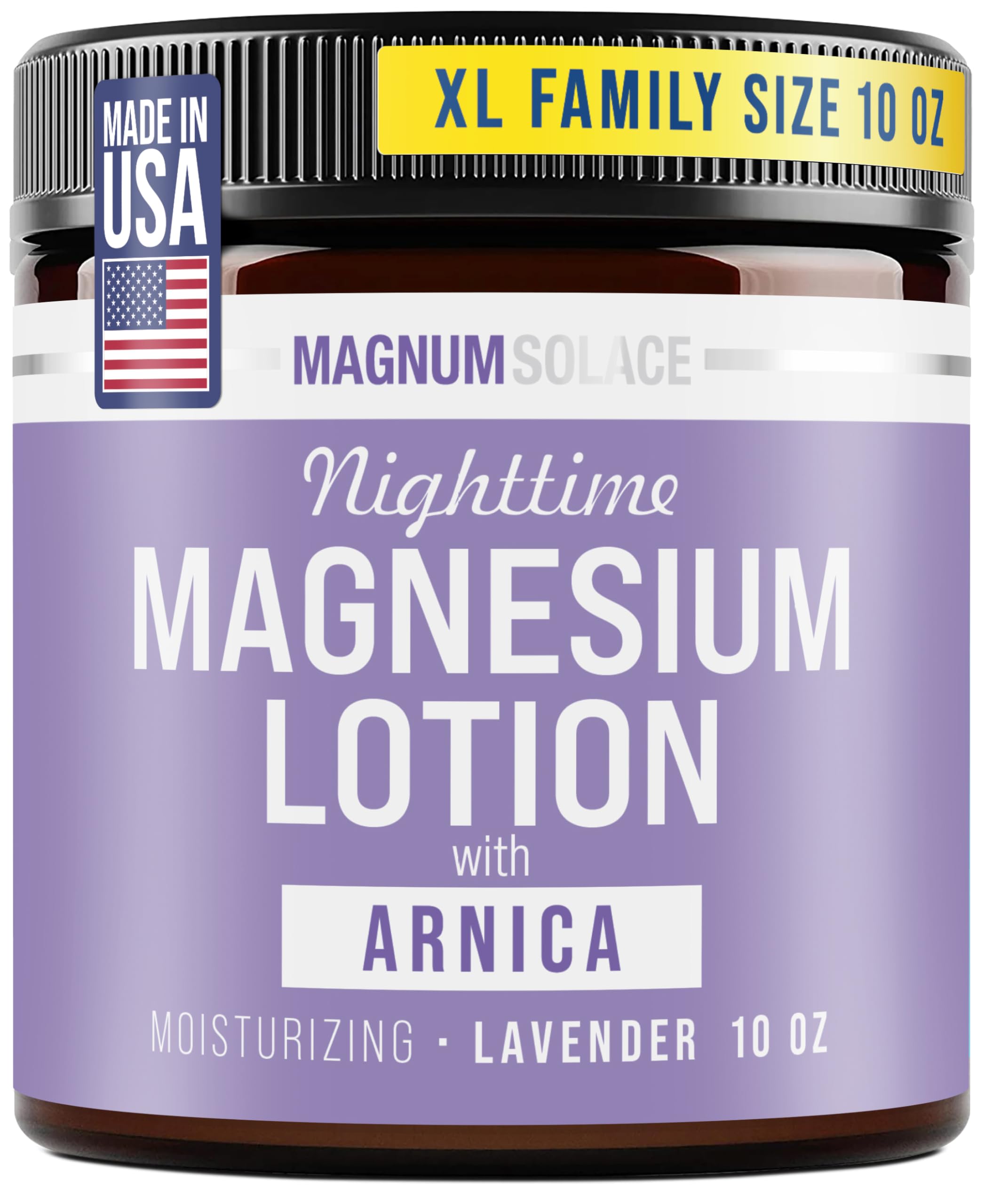 Nighttime Magnesium Lotion with Arnica – Highly Concentrated Magnesium for Muscles & Joints – Apply to Legs or Feet Before Be