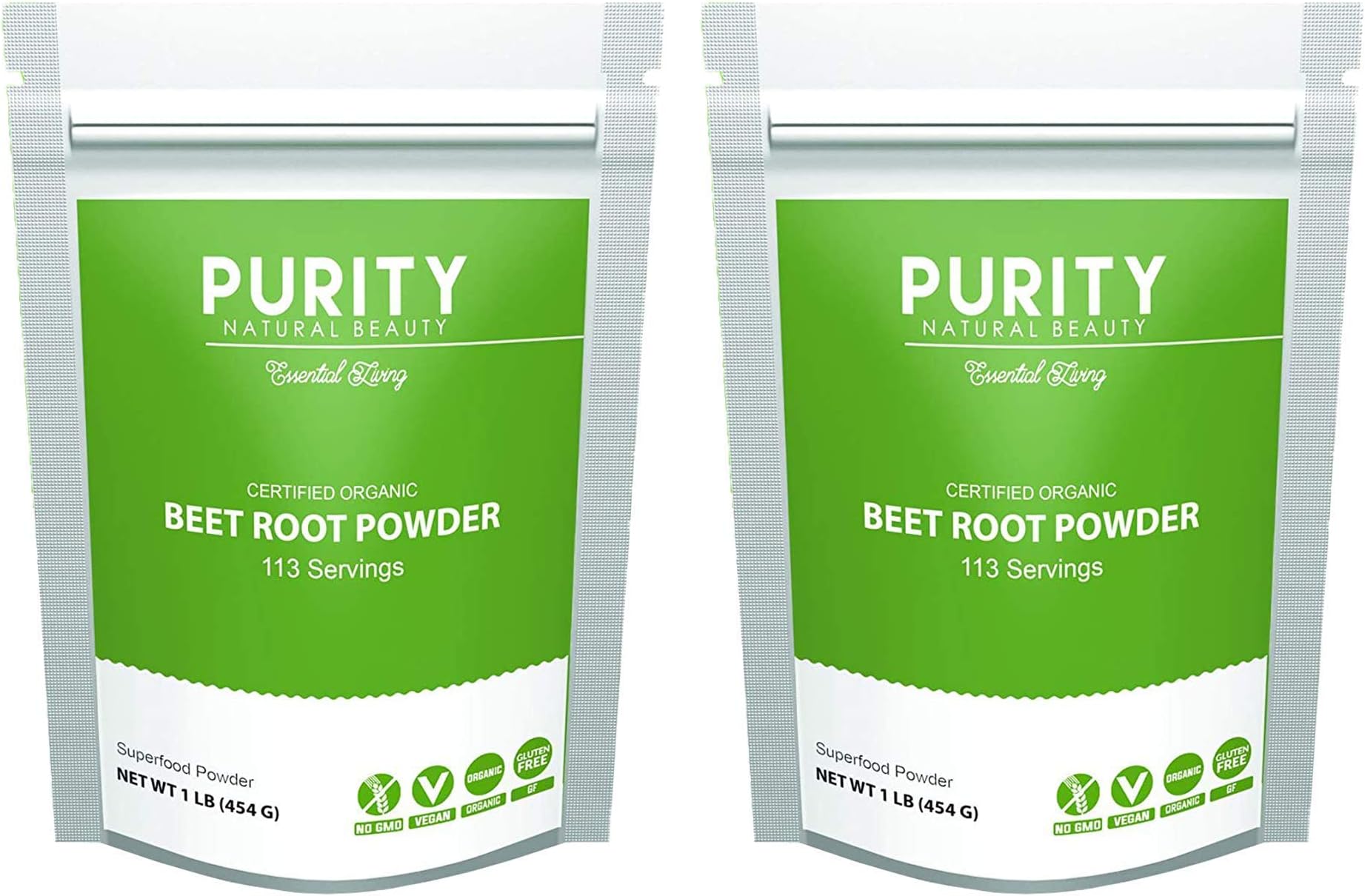 Organic Beet Root Powder - Beetroot Extract - Beet Root Juice Supplements Rich in Nitric Oxides for Energy Booster, Super Beats Flavor for Delicious Smoothie, Vegan Friendly, Water Soluble (Pack of 2)