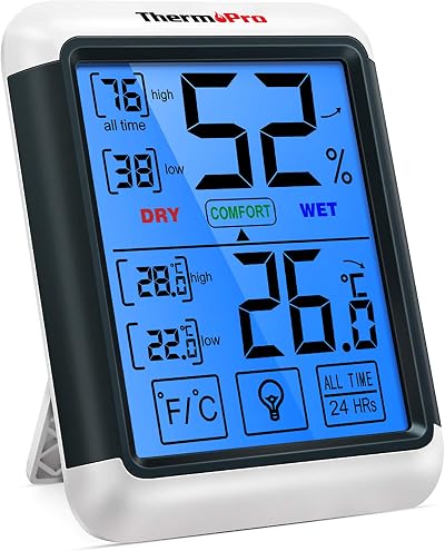 ThermoPro TP55 Digital Room Thermometer Humidity Monitor with Backlight