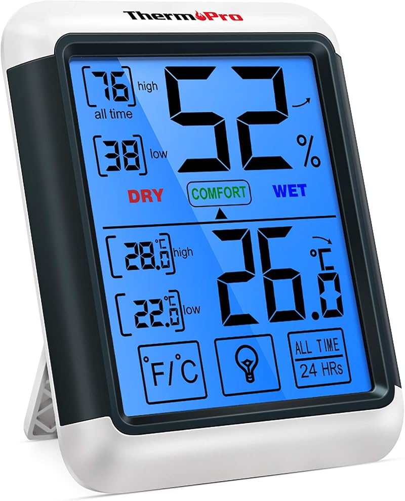 ThermoPro TP55 Digital Room Thermometer Humidity Monitor with Backlight