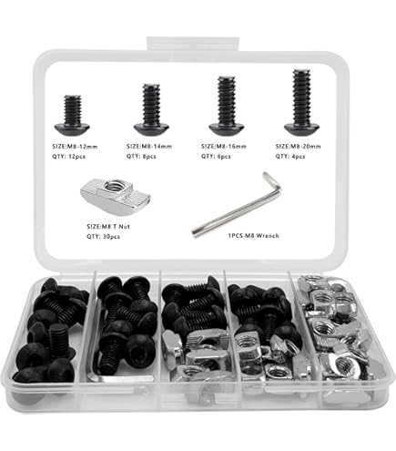 4040 Aluminum Profile Adjustable Feet - Heavy Duty Leveling Screw Legs For Workbenches & Cabinets (2 Sets)