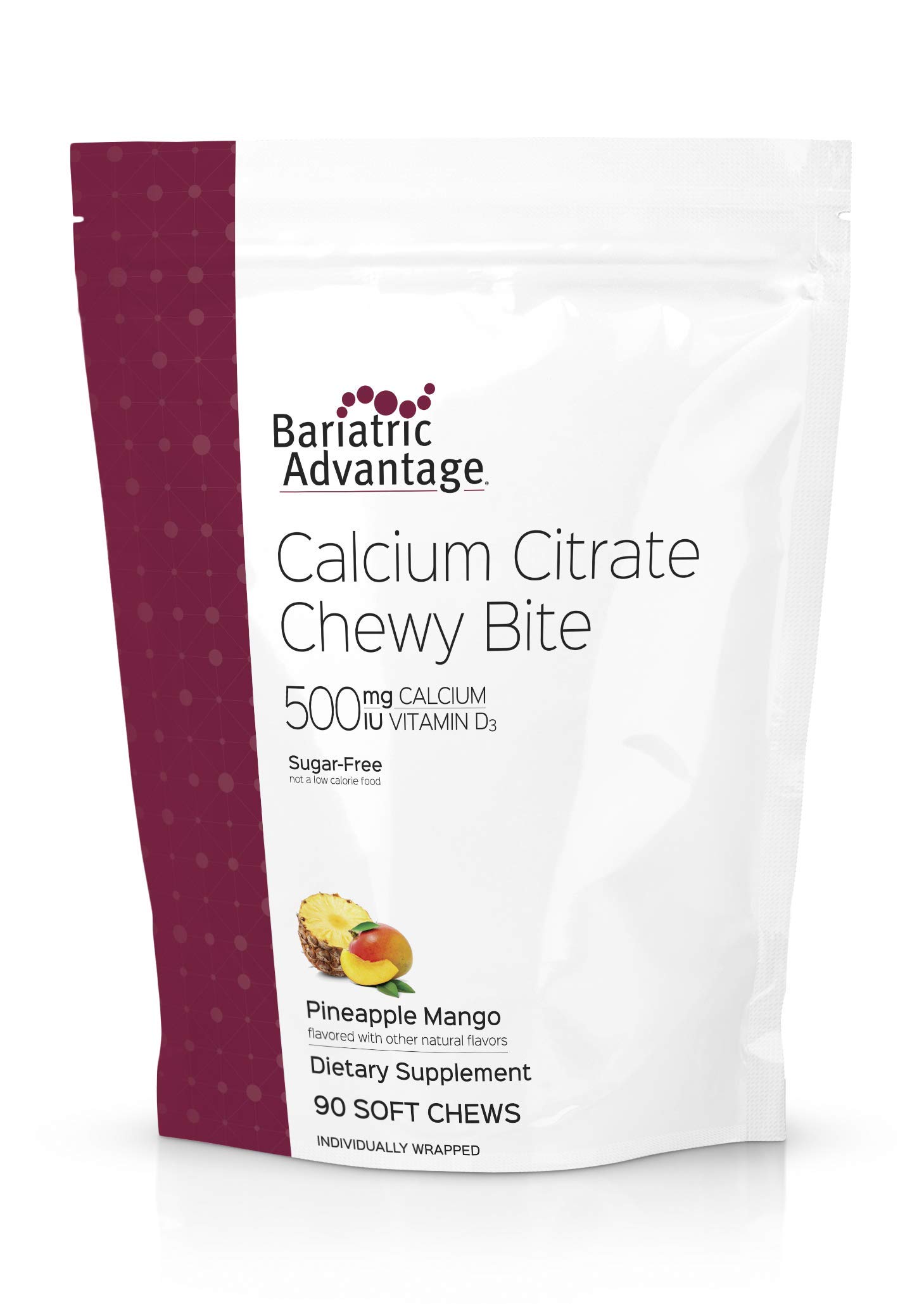 Calcium Citrate Chewy Bites 500 Mg (Pineapple Mango)