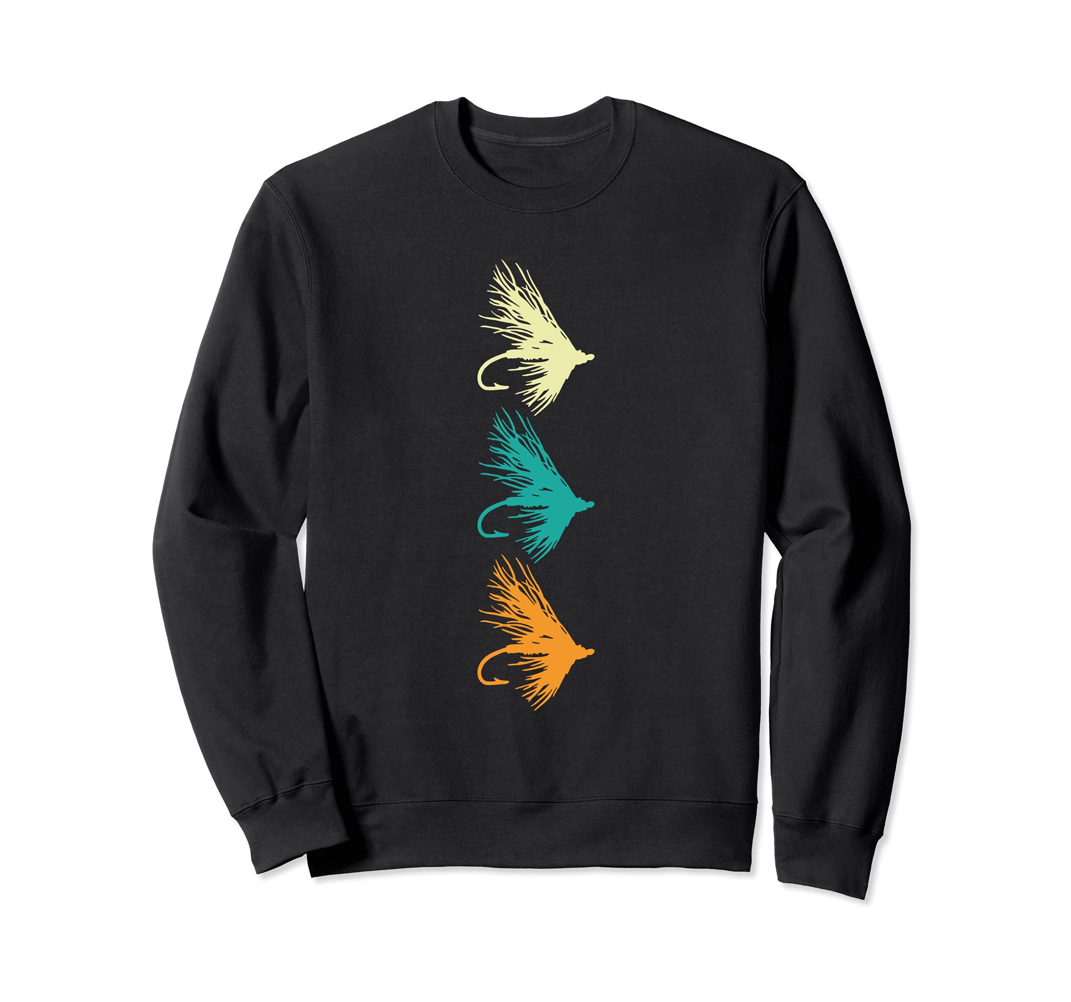 Vintage Retro Fly Fishing Lure Anglers Sweatshirt