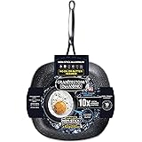 GRANITESTONE 2148 Shallow Square Pan, Non-stick, No-warp, Mineral-enforced cookware PFOA-Free As Seen On TV (11 inch)