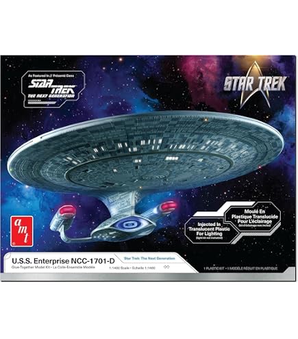 Bandai Star Trek 1/850 USS Enterprise NCC-1701 Plastic Model Kit, Unassembled, Science Fiction, 2003, 4543112161925