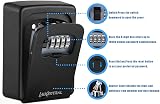 LauCentral Key Safe Wall Mounted 4-Digit Weatherproof Zinc Alloy Outdoor view 4