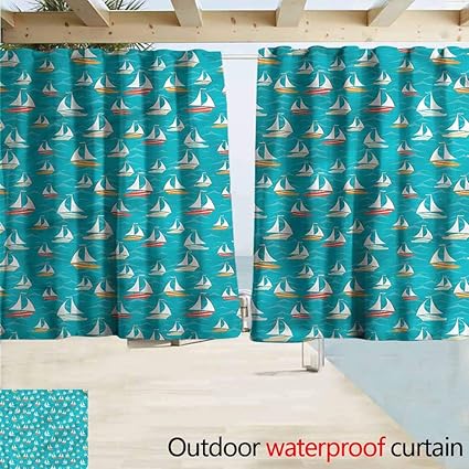 Amazon Com Outdoor Patio Curtains Nautical Sailboats Maritime