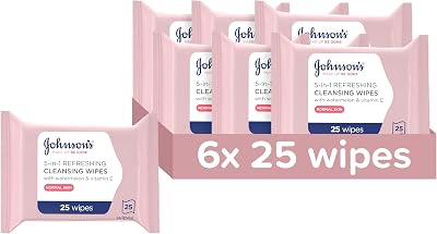 Johnson's Face Care Make Up Be Gone Refreshing Wipes 6 x 25