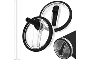 TIZHJOZI Flip Straw Lid Replacement for Stanley Quencher 40 OZ Tumbler - 2Pcs Leak Proof Cup Lids with Straw, Spill Proof Tum