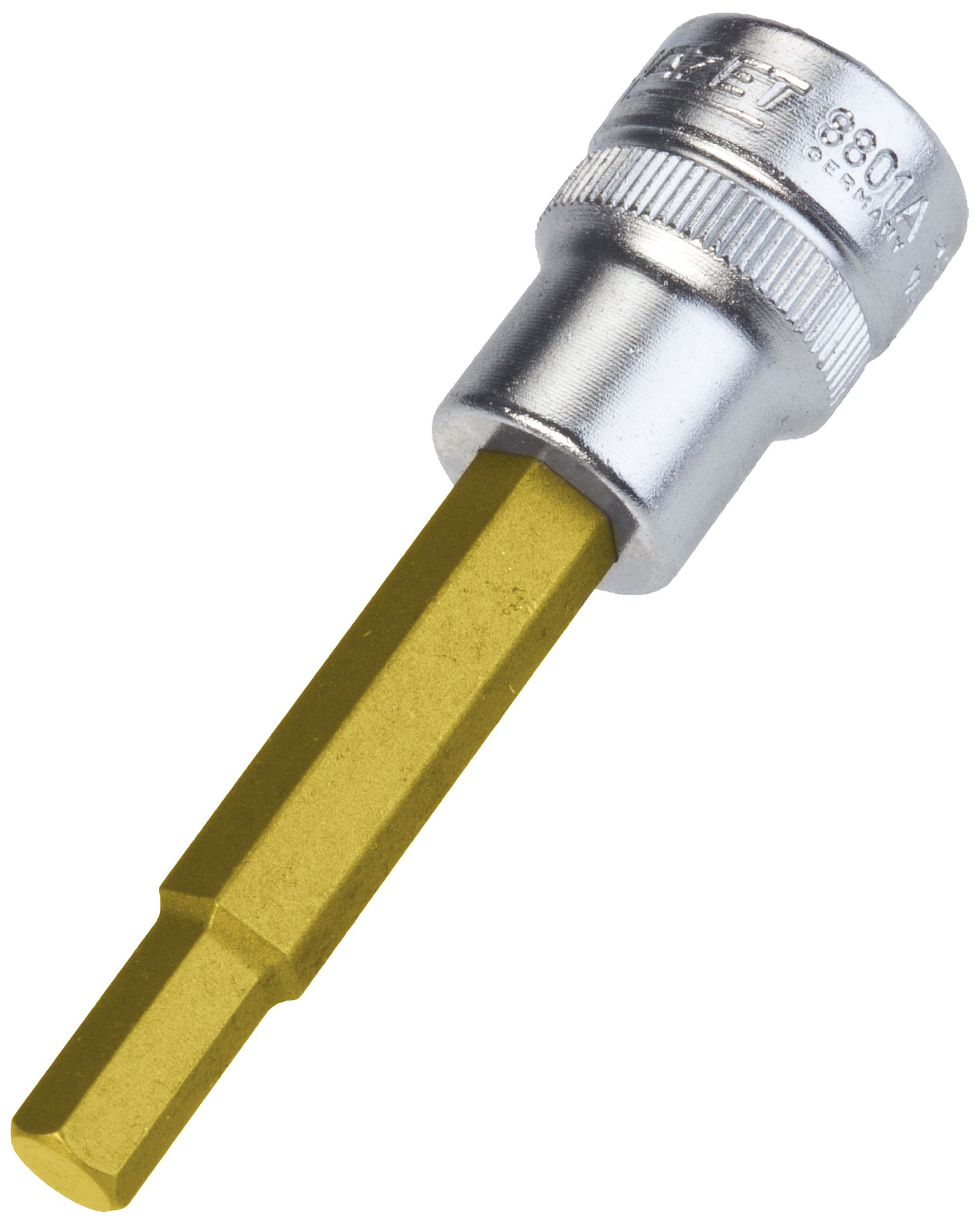 HAZET 8801A-1/4 Hexagon Profile Screwdriver Socket - CVD-Tin Coated