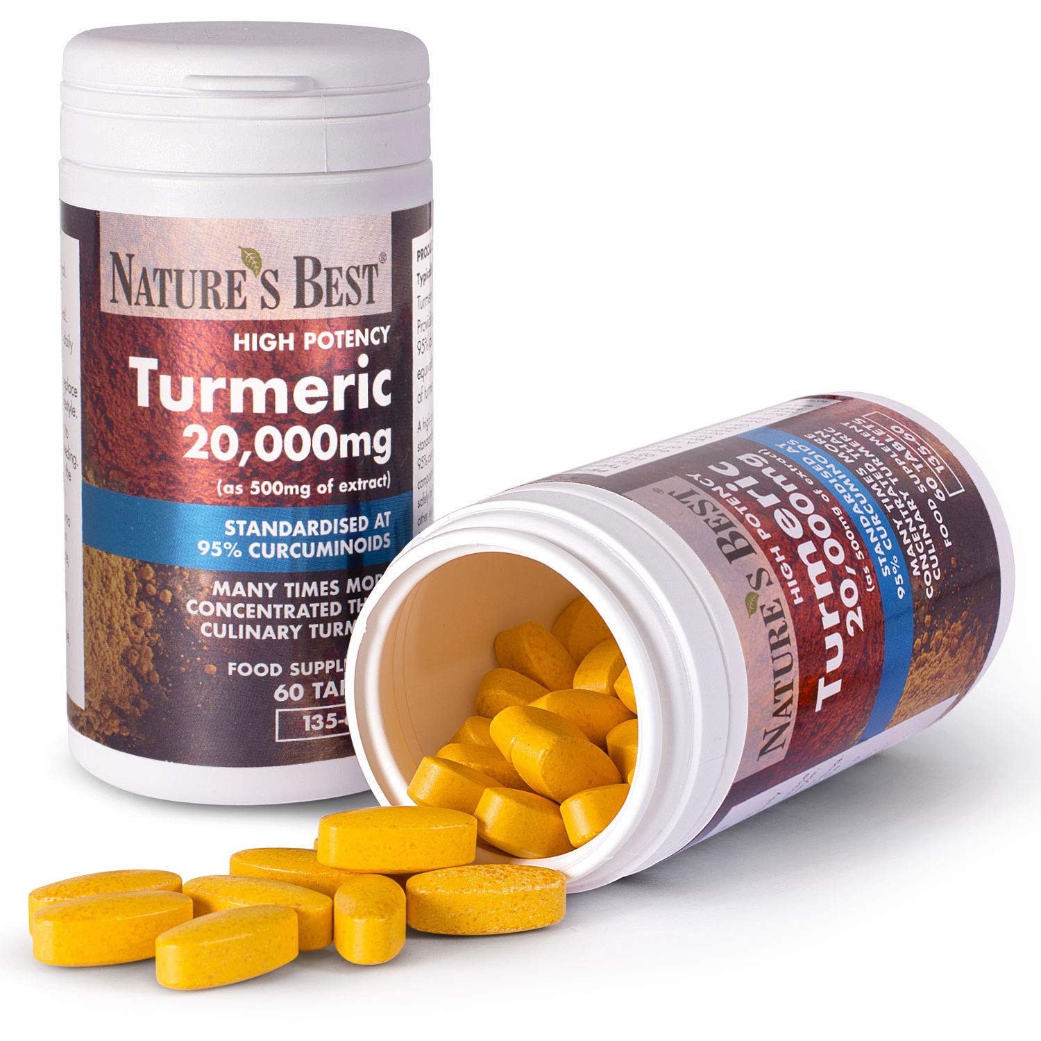 Turmeric 20 000mg One Of The UKs Strongest And Purest 60 Tablets