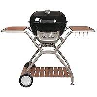 Montreux 570 G Kugelgrill Outdoorchef XXL schwarz Garten Balkon 1-flammig ✔ Rollen ✔ Deckel ✔ Seitentische beidseitig ✔ rund ✔ rollbar ✔ stehend grillen ✔ Grillen mit Gas ✔ mit Station ✔ mit Rädern 