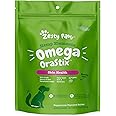 Zesty Paws OraStix for Dogs – Omega Sticks with Hemp Salmon Krill Oil Bone Broth Anti Itch Skin Coat Care Hip & Joint Health Heart Immune System Support Dog Tartar Teeth Cleaning 25oz
