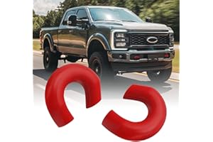 TECHPICCO Tow Hooks Covers for Ford Super Duty F250 F350 F450 2017-2026 Compatible with Ford Super Duty F250 F350 F450 Accessories 2017-2026 (Red)