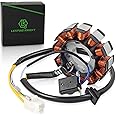 GY6 Stator Ignition Stator Magneto Coil 12 Pole Direct Current 5 Wire Copper Powersports Stators for GY6 50cc 125cc 150cc 4 Stroke Moped Scooter ATV Quad Go Kart Scooter Performance Parts