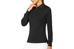 ISEEGZ Women's Golf Shirt Short Long Sleeve Polo Shirts Lightweight Quick-Dry Workout Daily Work Shirts Tops for Women