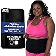 QORE LOGIQ Plus Size Abdominal Binder Post Surgery - C Section Belly Binder, Postpartum Belly Band, Adjustable 12" Compression Wrap for Stomach & Hernia Belt, Black XL