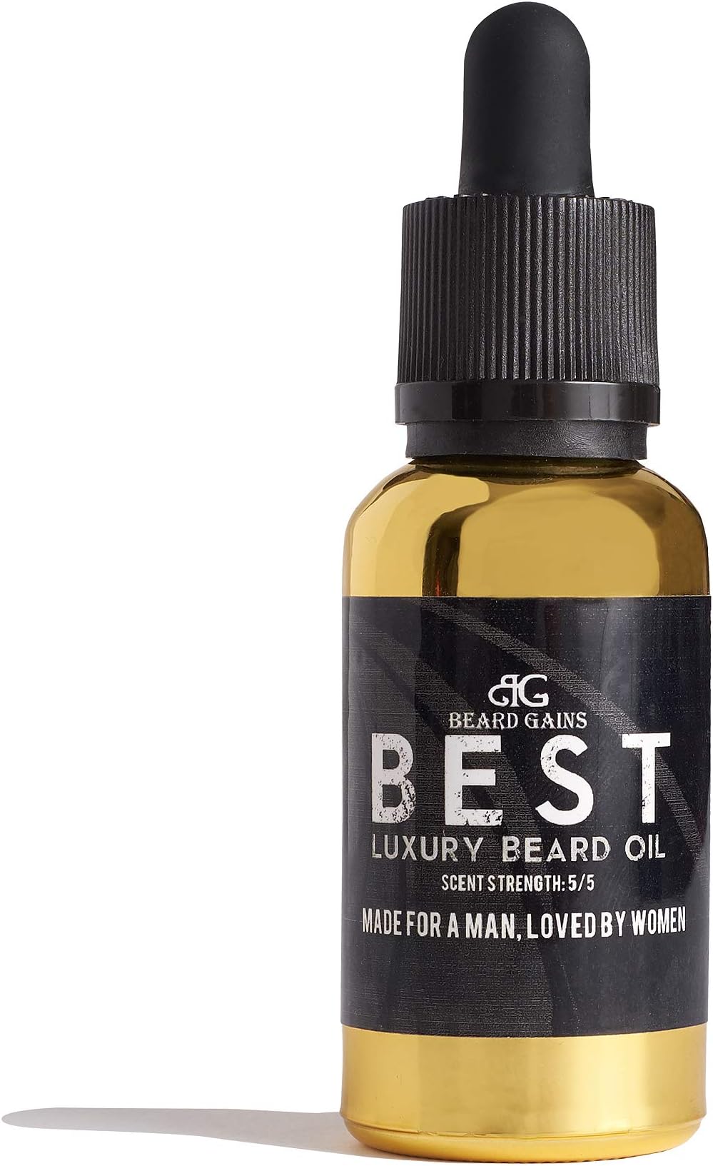 BEARD GAINS Cologne 100% Organic Scented Beard Oil, Supports Facial Hair Growth and Moisturize & Nourish Beard and Skin - MADE IN USA (Best, 0.5oz)