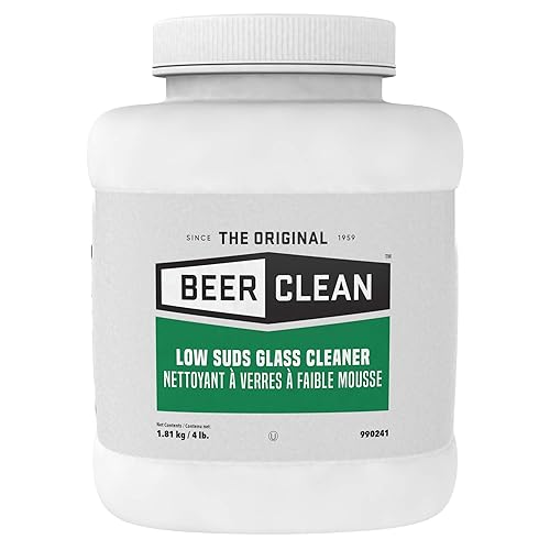 BEER CLEAN Diversey Glass Cleaner, Unscented, Powder, 4 Lb. Container