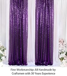 ShinyBeauty Purple 4FTx8FT Sequin Photo Backdrop