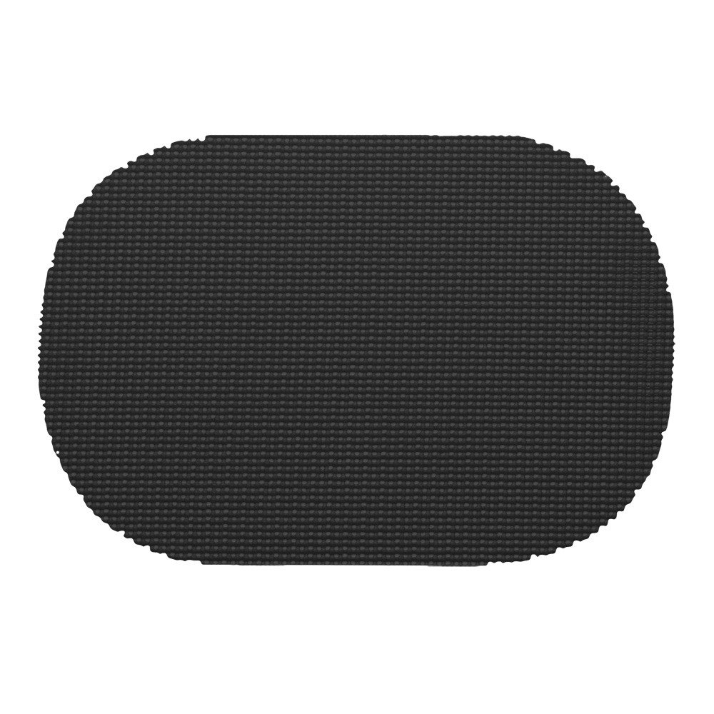 Kraftware 31136 Fishnet Placemat Dz, Oval, Black, Large